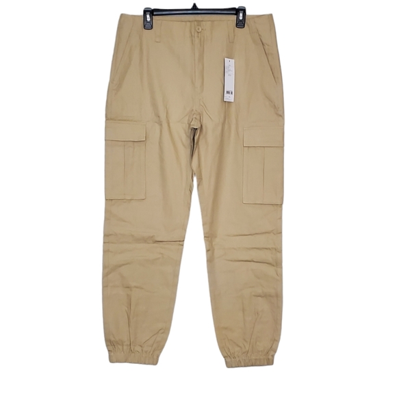 Baleno Mens Beige Cargo Jogger Pants Size XL - Picture 2 of 12